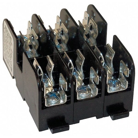 Open Fuse Block, G UL Class, 600V AC/DC Volt Rating, 3 Poles, Screw with Quick Connect MPN:40113G