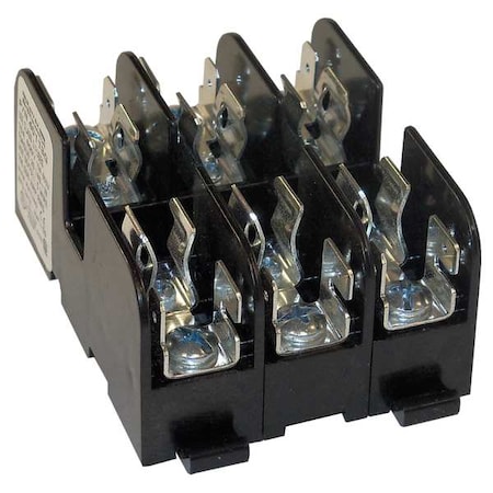 Open Fuse Block, 20 A Amp Range, 600V AC/DC Volt Rating, 3 Poles, Screw with Quick Connect MPN:40213G
