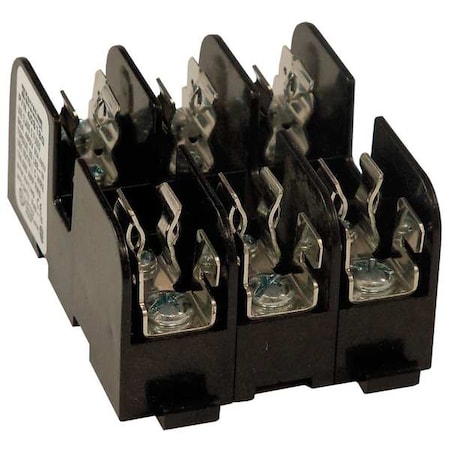 Open Fuse Block, 0 to 30A Amp Range, 480V AC/DC Volt Rating, 3 Poles, Screw with Quick Connect MPN:40313G