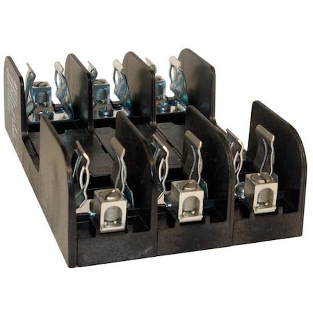Open Fuse Block, 0 to 30A Amp Range, 600V AC/DC Volt Rating, 3 Poles, Screw MPN:60318