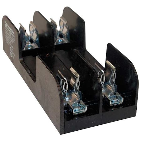 Open Fuse Block, 0 to 30A Amp Range, 600V AC/DC Volt Rating, 2 Poles, Pressure Plate MPN:60327