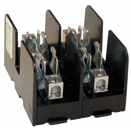 Open Fuse Block, 31 to 60A Amp Range, 600V AC/DC Volt Rating, 2 Poles, Box Lug MPN:60607T