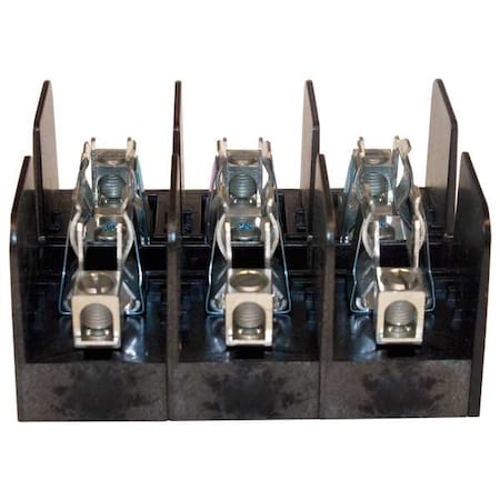 Open Fuse Block, H; K5 UL Class, 600V AC/DC Volt Rating, 3 Poles, Box Lug MPN:60608
