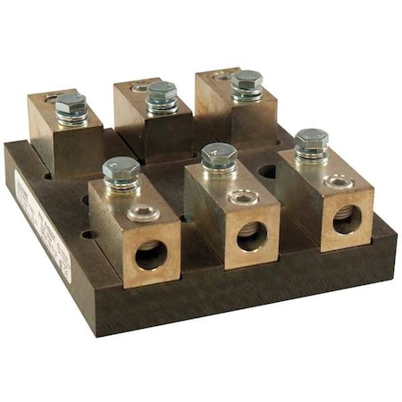 Open Fuse Block, 61 to 100A Amp Range, 600V AC/DC Volt Rating, 3 Poles, Box Lug MPN:61033T