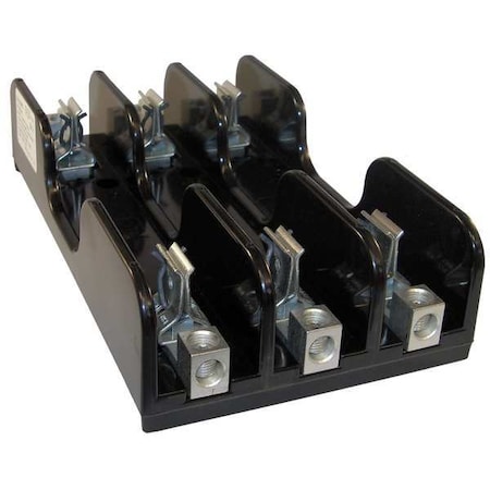 Open Fuse Block, R UL Class, 600V AC/DC Volt Rating, 3 Poles, Box Lug MPN:61038R