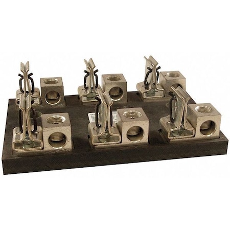 Open Fuse Block, J UL Class, 600V AC/DC Volt Rating, 3 Poles, Side-Clip MPN:62003J