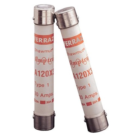 Semiconductor Fuse, A120X Series, 30A, Fast-Acting, 1200V AC, Ferrule MPN:A120X30-1