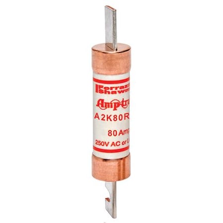 UL Class Fuse, RK1 Class, A2K-R Series, Fast-Acting, 80A, 250V AC MPN:A2K80R
