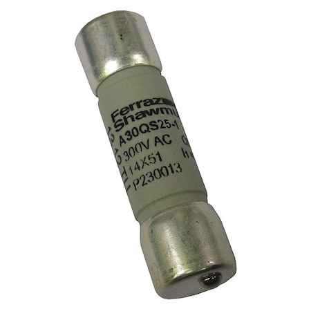 Semiconductor Fuse, aR Class, Fast Acting, 25 A, 300V AC, Nonindicating MPN:A30QS25-1