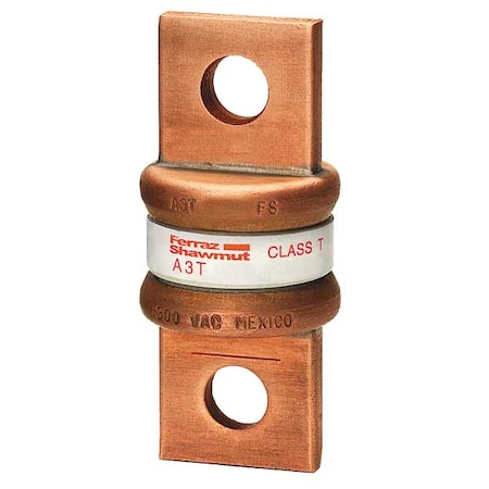 UL Class Fuse, T Class, Very Fast-Acting, 125A, 300V AC, Non-Indicating MPN:A3T125