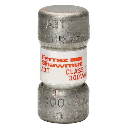 UL Class Fuse, T Class, Very Fast-Acting, 15A, 300V AC, Non-Indicating MPN:A3T15