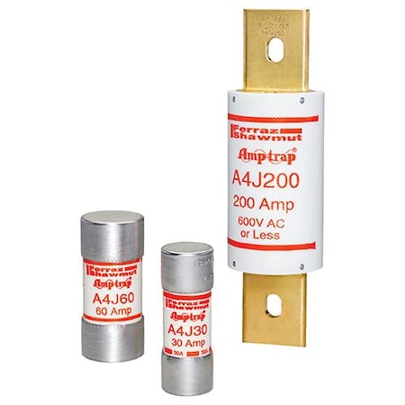 UL Class Fuse, A4J Series, 25A, Fast-Acting, 600V AC, Ferrule MPN:A4J25
