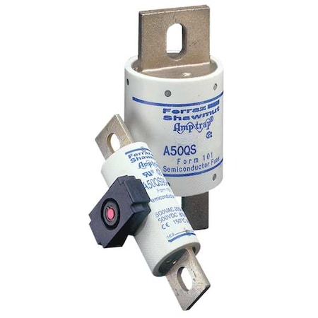 Semiconductor Fuse, 350A, Fast-Acting, 500V AC, Bolt-On MPN:A50QS350-4