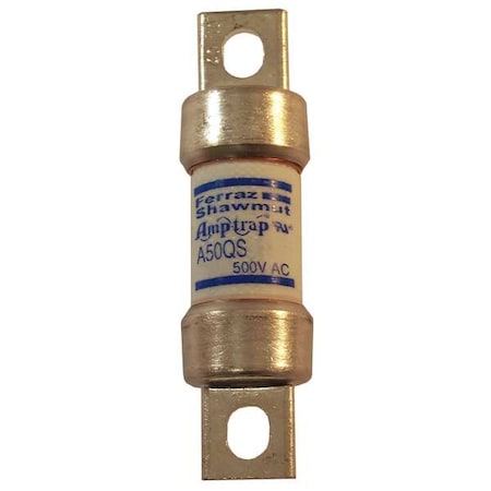 Semiconductor Fuse, 50A, Fast-Acting, 500V AC, Bolt-On MPN:A50QS50-4Y