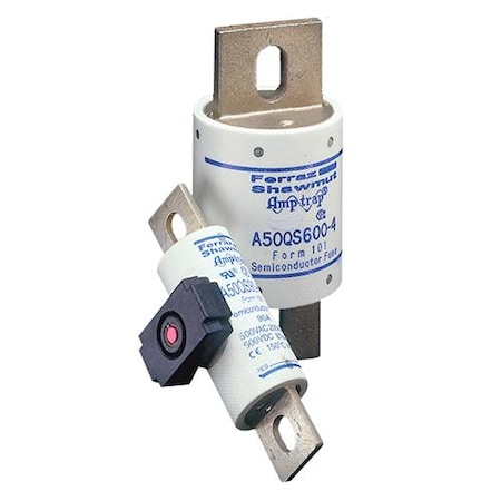 Semiconductor Fuse, A50QS Series, 900A, Fast-Acting, 500V AC, Blade MPN:A50QS900-4