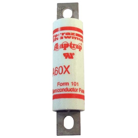 Semiconductor Fuse, 100A, Fast-Acting, 600V AC, Bolt-On MPN:A60X100-4