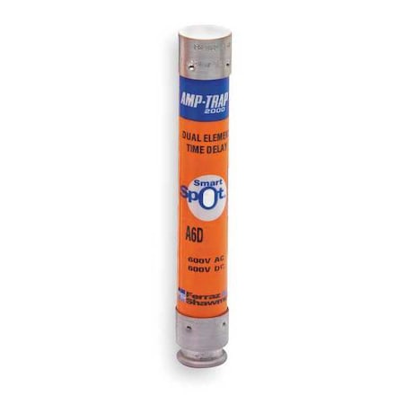 UL Class Fuse, RK1 Class, Time-Delay, 0.8A, 600V AC, Non-Indicating MPN:A6D8/10R