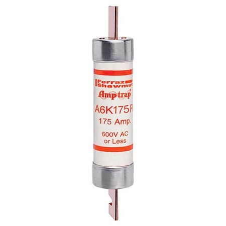 UL Class Fuse, RK1 Class, A6K-R Series, Fast-Acting, 175A, 600V AC MPN:A6K175R