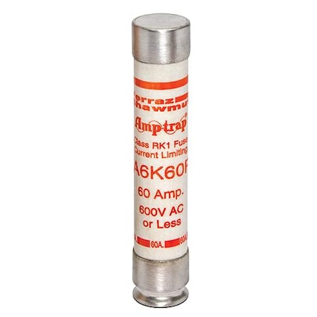 UL Class Fuse, RK1 Class, A6K-R Series, Fast-Acting, 60A, 600V AC MPN:A6K60R