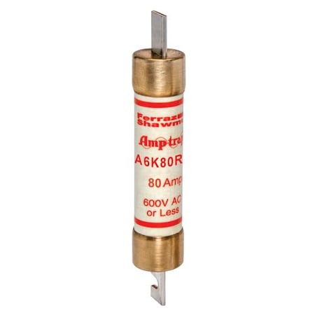 UL Class Fuse, A6K-R Series, 80A, Fast-Acting, 600V AC, Blade MPN:A6K80R
