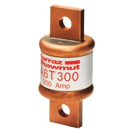 UL Class Fuse, T Class, Very Fast-Acting, 300A, 600V AC, Non-Indicating MPN:A6T300