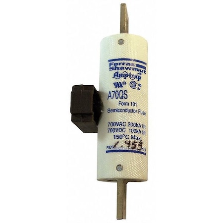 Semiconductor Fuse, 100A, Fast-Acting, 700V AC, Bolt-On MPN:A70QS100-4IL