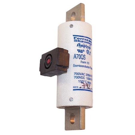 Semiconductor Fuse, 125A, Fast-Acting, 700V AC, Bolt-On MPN:A70QS125-4IL