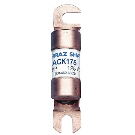 Forklift Limiter Fuse, ACK Series, 175A, Time-Delay, 125V AC, Bolt-On MPN:ACK175
