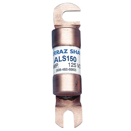 Limiter Fuse, ALS Series, 150A, Fast-Acting, 125V AC, Bolt-On MPN:ALS150