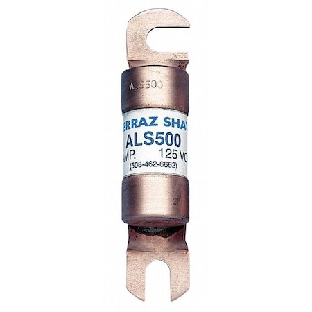 Forklift Limiter Fuse, ALS Series, 500A, Fast-Acting, 125V AC, Bolt-On MPN:ALS500