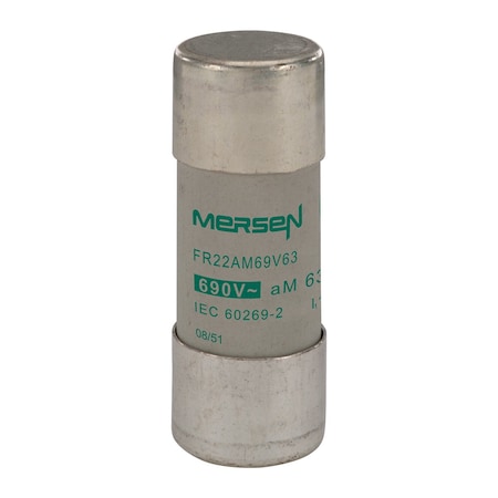 Midget Fuse, C21 Series, 63A, 690V AC, 120kA MPN:C215650