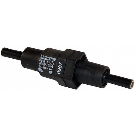 Fuse Holder, 0 to 30A Amp Range, 600V AC/DC Volt Rating, 1 Poles, Crimp MPN:FEB-11-11