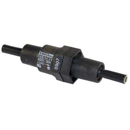 Fuse Holder, 0 to 30A Amp Range, 600V AC/DC Volt Rating, 1 Poles, Crimp MPN:FEBN-11-11