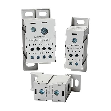 Finger Safe Fuse Block, 600V AC Volt Rating, 4 Poles, Box Lug MPN:FSPDB2C