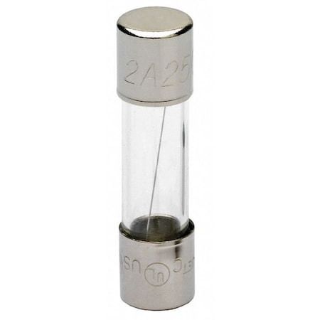 Glass Fuse, 2A, 100A at 250V AC, 10kA at 125V AC, 5 PK MPN:GGX2