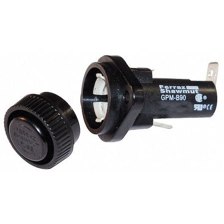 Fuse Holder, 0 to 30A Amp Range, 600V AC/DC Volt Rating, 1 Poles, Quick Connect MPN:GPM-B90