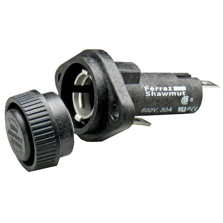 Fuse Holder, 0 to 30A Amp Range, 600V AC/DC Volt Rating, 1 Poles, Quick Connect MPN:GPM-S90