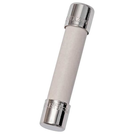Ceramic Fuse, 10A, 10kA at 125V AC, 750A at 250V AC, 5 PK MPN:GSA10