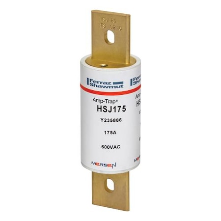 UL Class Fuse, J Class, HSJ Series, Very Fast-Acting, 175A, 600V AC, Non-Indicating MPN:HSJ175