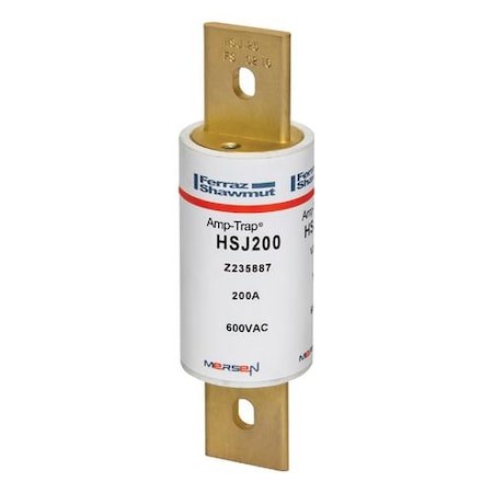 UL Class Fuse, J Class, HSJ Series, Very Fast-Acting, 200A, 600V AC, Non-Indicating MPN:HSJ200