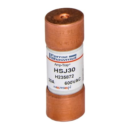 UL Class Fuse, J Class, HSJ Series, Very Fast-Acting, 30A, 600V AC, Non-Indicating MPN:HSJ30