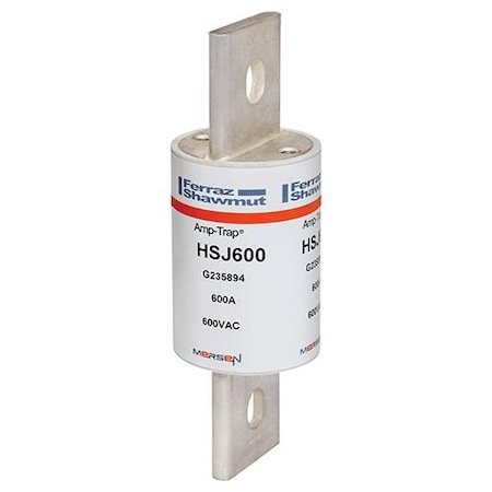 UL Class Fuse, J Class, HSJ Series, Very Fast-Acting, 600A, 600V AC, Non-Indicating MPN:HSJ600