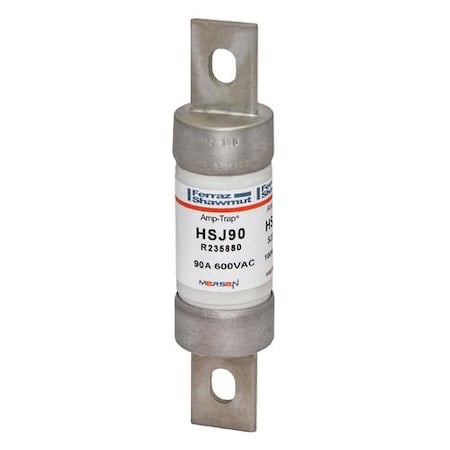 UL Class Fuse, J Class, HSJ Series, Very Fast-Acting, 90A, 600V AC, Non-Indicating MPN:HSJ90