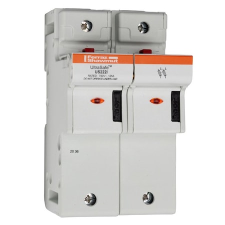 Fuse Holder, 2 Poles, 800V AC/1000V DC Volt Rating MPN:L331164