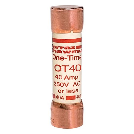 UL Class Fuse, K5 Class, OT Series, Fast-Acting, 40A, 250V AC MPN:OT40