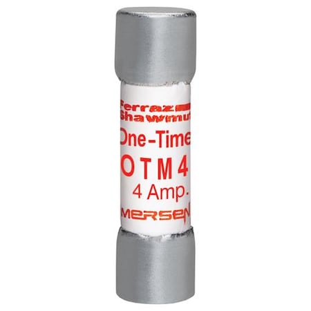 Midget Fuse, OTM Series, Fast-Acting, 4A, 250V AC, 10kA MPN:OTM4