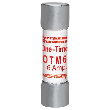 Midget Fuse, OTM Series, Fast-Acting, 6A, 250V AC, 10kA MPN:OTM6