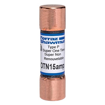 UL Class Fuse, K5 Class, OTN Series, Fast-Acting, 15A, 250V AC MPN:OTN15