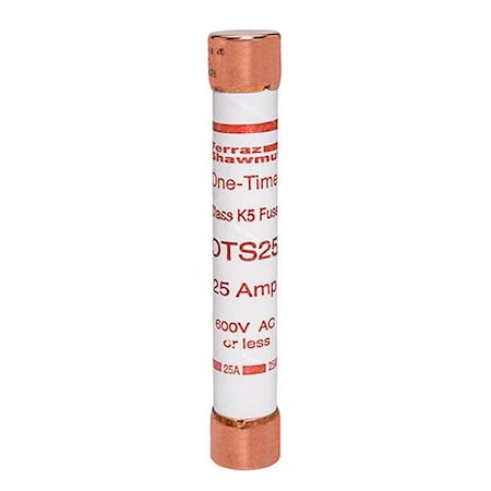 UL Class Fuse, K5 Class, OTS Series, Fast-Acting, 25A, 600V AC MPN:OTS25