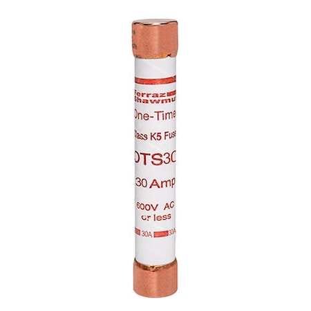 UL Class Fuse, K5 Class, OTS Series, Fast-Acting, 30A, 600V AC MPN:OTS30